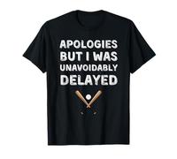 Balle de Baseball Amusante « Sorry I'm Late Fathers Day » T-Shirt