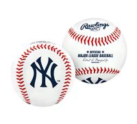 Balle de baseball officielle Rawlings MLB avec logo des New York Yankees - Couleur blanche - Id?al pour les fans et les collectionneurs.