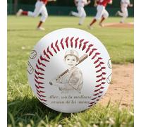 Balle de Baseball Personnalisée avec Photo, Balles de Baseballs en Cuir Personnalisées avec Texte Gravé, Cadeaux pour Hommes, Petit Ami, Père, Fils (Baseball01)