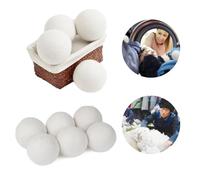 Balle de boule en feutre en laine libérant des pompes balles réutilisables sans mousse de mousse de tissu naturel accessoires de vêtements faits à la main