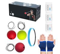 Balle de boxe avec bandeau, ballon d'entraînement de boxe avec bandeau, équipement de boxe pour enfants, jeu de boxe, balle réflexe pour une meilleure coordination œil-main