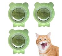 Balle De Cataire Pour Chat,3 Pièces Boules à Lécher pour Mur Chat,Friandises Silvervine Grattoir Visage Pour Jeu Interactif Mordillage Dentition Anti-Ennui Amusement Intérieur | Enrichissement Jeu Int