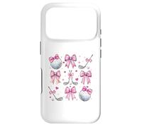 Balle de Club de Golf pour Fille avec nœud Rose Coque pour iPhone 17 Pro