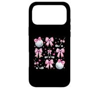 Balle de Club de Golf pour Fille avec nœud Rose Coque pour iPhone 17 Pro Max