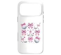Balle de Club de Golf pour Fille avec nœud Rose Coque pour iPhone 17 Pro Max