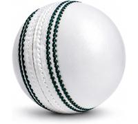 Balle de cricket rigide en cuir blanc de qualité supérieure - Coutures cousues à la main pour les matchs professionnels et en club ODI T20, durable avec construction en 4 pièces, contrôle du swing