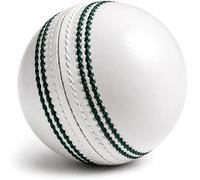 Balle de cricket rigide en cuir blanc de qualité supérieure - Coutures cousues à la main pour les matchs professionnels et en club ODI T20, durable avec construction en 4 pièces, contrôle du swing