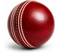 Balle de cricket rigide en cuir rouge de qualité supérieure - Coutures cousues à la main pour les matchs professionnels et en club ODI T20, durable avec construction en 4 pièces, contrôle du swing