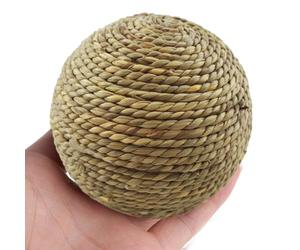 Balle de foin pour lapin, jouet naturel à mâcher pour hamster - Fournitures pour soins d'intérieur et d'extérieur, cour, terrasse, jardin, ferme, jardin, cour, jeu, mangeoire à fourrage, rouleau de