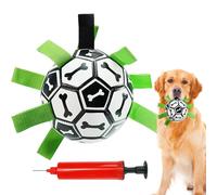 Balle de football pour chien - Balles de troupeau avec pompe pour chiens - Anti-ennui en plein air, jouet à mâcher pour chiot indestructible pour les garder occupés