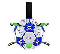 Balle de football pour chien | Jouet interactif pour chien - Indestructible à la corde - Compagnon d'animaux de guerre pour petites, moyennes et grandes races, pelouses, jardin, parc
