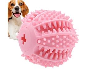 Balle de friandises pour chien - Distributeur de nourriture interactif - Balle à mâcher pour l'emploi - Jouet robuste qui protège les dents - Favorise l'instruction à renifler - Distributeur de