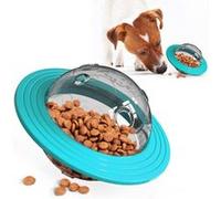 Balle de friandises UFO pour animal domestique, jouet interactif, puzzle, balle à mâcher durable, distributeur de nourriture lente - Lac Bleu Lac Bleu G