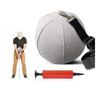 Balle de Golf Intelligente Gonflable avec Pompe à air - Cordon réglable - Aide à l'enseignement - Correction de Posture - pour Homme et Femme - Golfeur débutant (Gris)