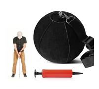 FINGER TEN Balle de Golf Intelligente Gonflable avec Pompe à air - Cordon réglable - Aide à l'enseignement - Correction de Posture - pour Homme et Femme - Golfeur débutant (Noir)