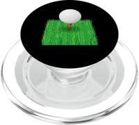 Balle de Golf sur Tee dans l'herbe - Golfing Time PopSockets PopGrip pour MagSafe