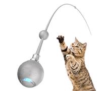 Balle de jeu électrique pour chat, 3 modes, avec stimulation de mouvement, jeu de rôle automatique, factice de queue et rechargeable, pour l'entraînement d'activité des chats et des chiens