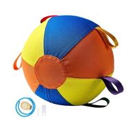 Balle de jeu interactive pour chien - Balle de jeu à mâcher sûre - Poignée de transport robuste - Pour l'extérieur, la piscine, un anniversaire, Noël - Cadeau pour animal de compagnie