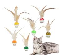 Balle De Jeu Pour Chat - | Ensemble De Jouets Interactifs Pour Animaux De Compagnie, Conception De Fruits, 6 Pièces, Jouets De Chasse Rebondissants À Mâcher Amusants Pour Chatons, Fourniture D'enrichi