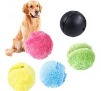 Balle de jouet en peluche pour chiens, set de roulement électrique contient 4 capuchons en peluche, jouet interactif pour animaux domestiques, pour balles de roulement électriques en peluche pour chie