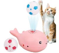 Balle de jouet pour chat - Jouet de balle flottante en forme de baleine électrique | Lot varié de balles de jeu pour chat, design de ballon de football en mouvement pour garder les g