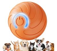 Balle de jouet pour chien, jouet interactif pour chien, jouet mobile rechargeable par USB, balle à rouler automatique avec lumières LED clignotantes, balle flottante en caoutchouc durable à rebond