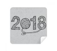 Balle de laine 2018 Happy New Year Chiffon de nettoyage pour écran de téléphone en daim 2 pièces