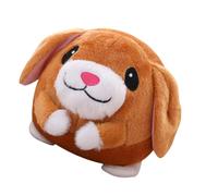 Balle de lapin rebondissante pour chien - Balle en peluche interactive - Son électronique - Jouet lavable - Jouet à mâcher pour chiots et chiens