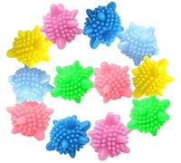 Balle de Lavage pour Machine à Laver - Boule de Blanchisserie Réutilisable en Plastique - 12 Pièces, 6cm, Couleurs Aléatoires