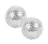 Balle de massage à pointes, boule de pression pour les mains Boules de | Magnétique Pour adultes et , pieds, paumes, soulagement du Stress, récupération des mains Une paire d'argent 5,6cm