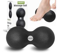 Balle de Massage Double, Boules de Massage Dos Noire, Double Boule de pour Yoga, Dos, Nuque et Pieds, Détente et Soulagement du Stress