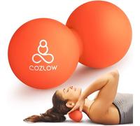 Balle de massage double Lacrosse - Orange énergisant - Rouleau de point de déclenchement Peanut pour la mobilité, la thérapie des tissus profonds et la libération myofasciale - par Cozlow