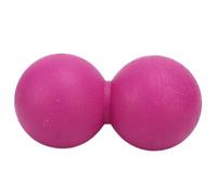 Balle de massage double pour relâcher les muscles, balle de massage en profondeur en forme de cacahuète (Magenta)