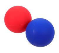 Balle de Massage en Silicone Ronde 63mm 2 Pièces | Bleu et Rouge, Surface Lisse, Format Portable, pour Pieds et Voûtes, Usage Maison