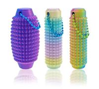 Balle de massage hérisson 3 pièces - 2 petites + 1 grande balle d’acupression rigide avec picots - Accessoire antistress pour mains, dos, pieds - Compact, portable, idéal bureau, sport, détente