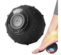 Balle de massage - Masseur en silicone rechargeable par USB, léger et vibrant | Appareil portable de relaxation musculaire de 9 cm, outil de soulagement du stress, voyage, gym, yoga, bureau