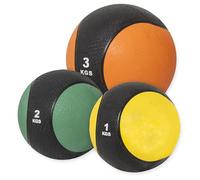 Balle de médecine Gorilla Sports® - En caoutchouc - 1 à 10 kg - Balle individuelle de fitness, A: 6 KG-Set (1 KG + 2 KG + 3 KG)