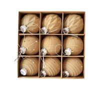 Balle de Noël - Baubles de Noël de 3,15 pouces pour la célébration d'hiver, design étanche à l'épreuve avec crochets suspendus, balles décoratives pour le salon, arbre, arrière-cour, jardin, boîte cad