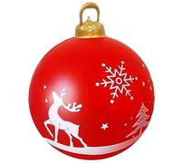 Balle de Noël Gonflable PVC 24in Elk & Arbre géant géant Gonflable Baubles de Noël étanches Ornement Suspension étanche à l'épreuve pour Le Porche pelouse la Cour Style 2
