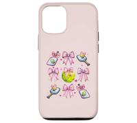 Balle de Pickleball pour Fille avec nœud Rose Coque pour iPhone 12/12 Pro
