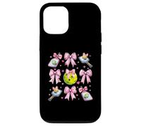Balle de Pickleball pour fille avec nœud rose Coque pour iPhone 12/12 Pro