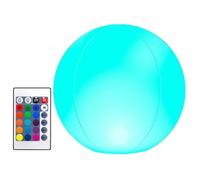 Balle de plage flottante LED 16 couleurs avec télécommande, jouet gonflable pour piscine, jardin et plage, 4 modes d'éclairage, plaisir d'été