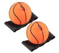 Balle de rebond avec dragonne, balles de basket-ball en caoutchouc sur une ficelle, balle retour au poignet 2 pièces 60 mm/2, 4 pouces balles bracelet rebondissantes pour enfants et adultes.