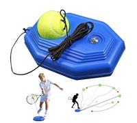 Balle de rebond pour entraînement de tennis solo, avec corde et base lestée, outil d'auto-entraînement portable pour débutants, équipement de retour de tennis intérieur et extérieur