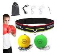Balle de réflexe de boxe Beast Gear Balle d'entraînement de boxe avec corde avec bandeau, accessoires de boxe réglables pour , filles, femmes, hommes, boxeurs