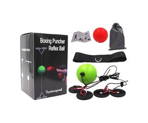 Balle de réflexe de boxe - Boules de frappe, 1 ensemble d'orbes élastiques pour perceuses de frappe, granulés de caoutchouc avec enveloppes en nylon, équipement de combat, paquets de réaction pour