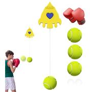 Balle de réflexe de boxe, sans perçage, à automatique, à suspendre, balle de tennis pour entraîneur de tennis, balle de mural, attaches auto-agrippantes solides, pour réflexe