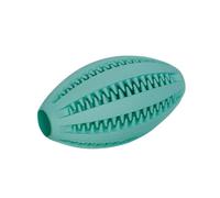 Balle de rugby pour chien caoutchouc Nobby Pet Dental Line Turquoise 11x6 cm