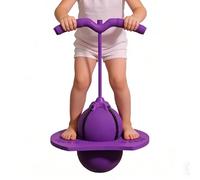 Balle de saut d'équilibre avec poignée et pompe, jouet de saut, planche de rebond antidérapante pour utilisation en intérieur et en extérieur, alternative au bâton sauteur à faible bruit pour