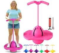 Balle de Saut d'équilibre - Planche d'équilibre avec poignée, Fou Jumper Jump Ball Balle de trémie sûre pour Le Jeu intérieur et extérieur, Parfait pour la Coordination et la Remise en Forme Pink